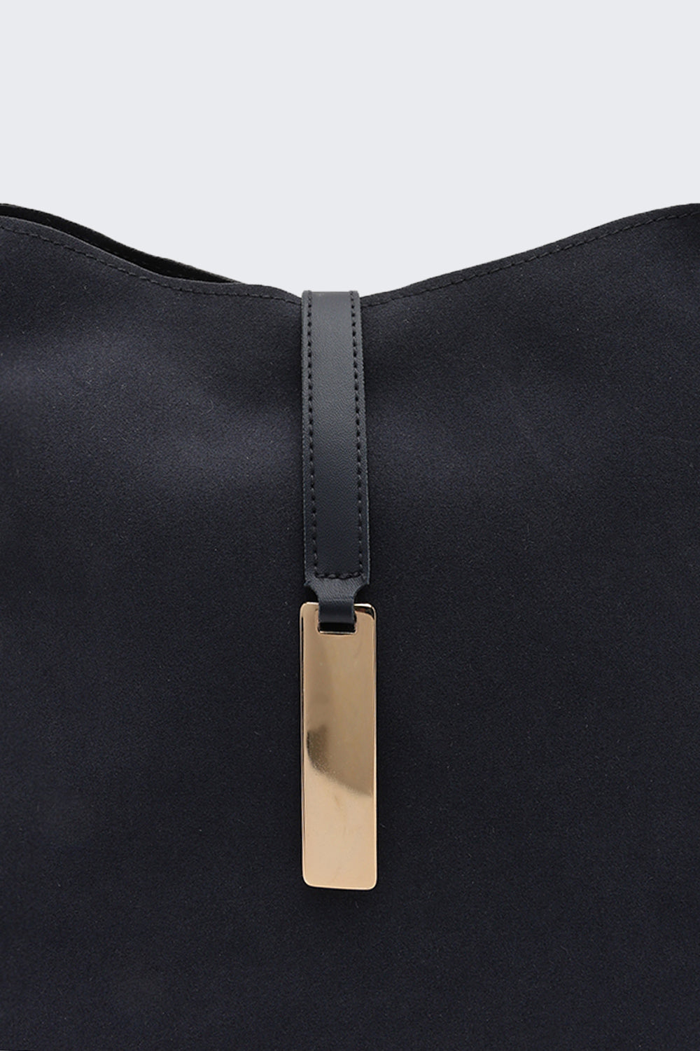 Navy Solid Tote Bag for Women - Image 6