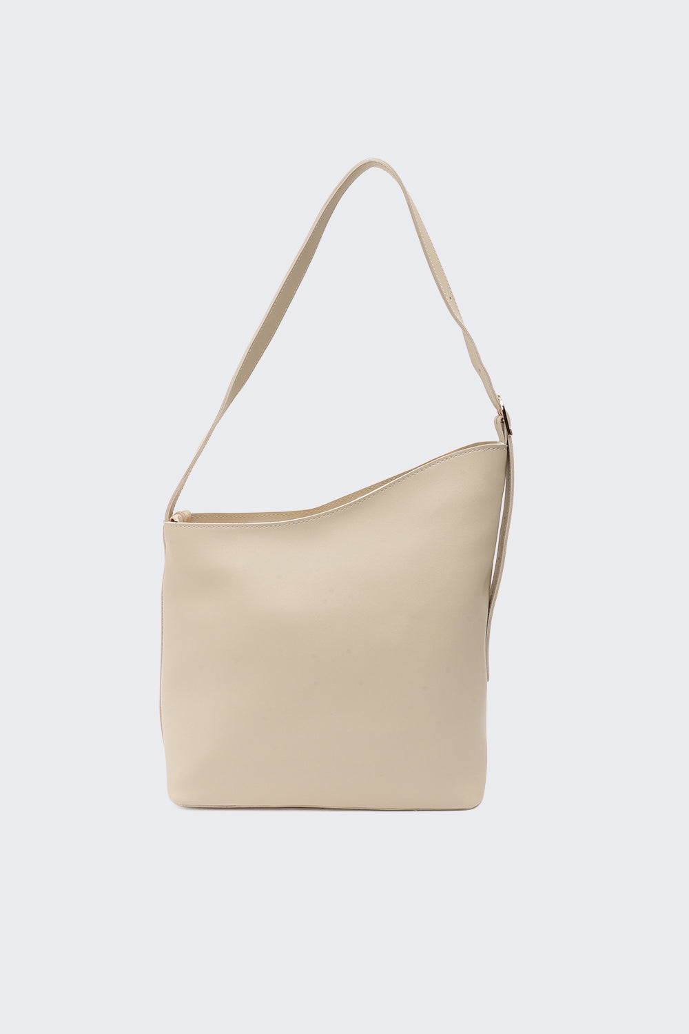 Cream PU Tote Bag for Women - Image 2