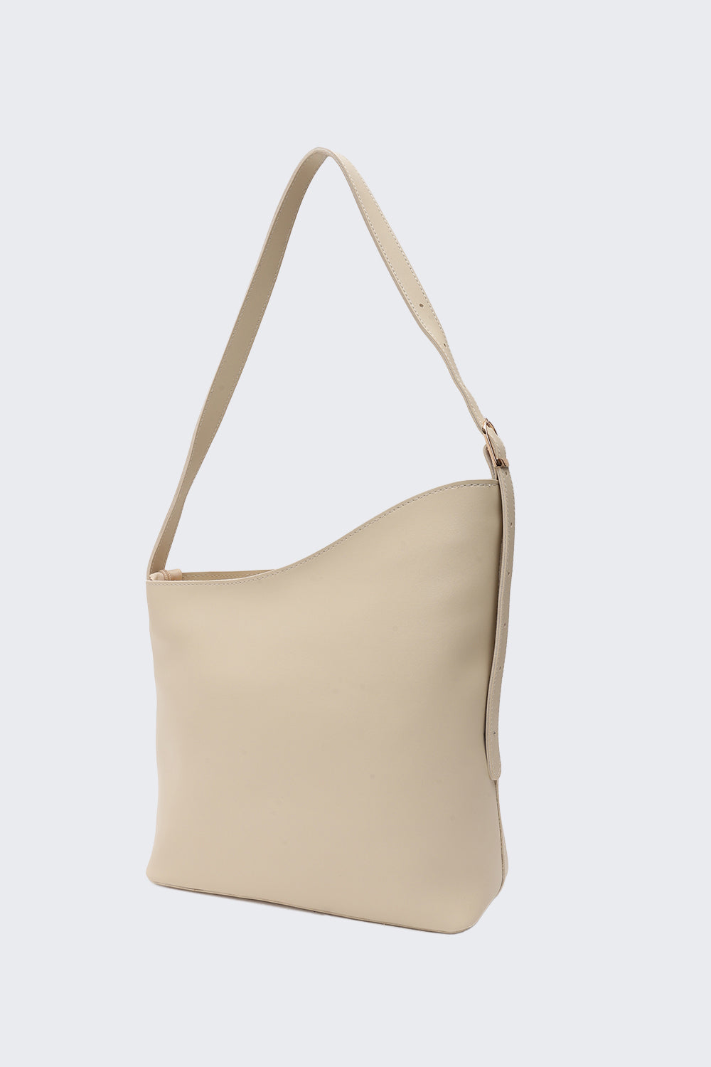 Cream PU Tote Bag for Women - Image 4