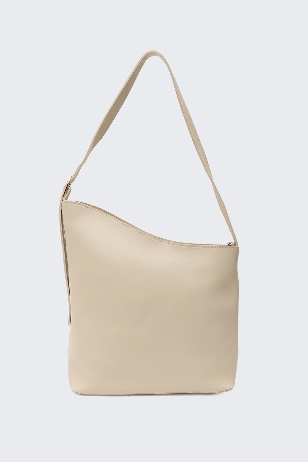Cream PU Tote Bag for Women - Image 6