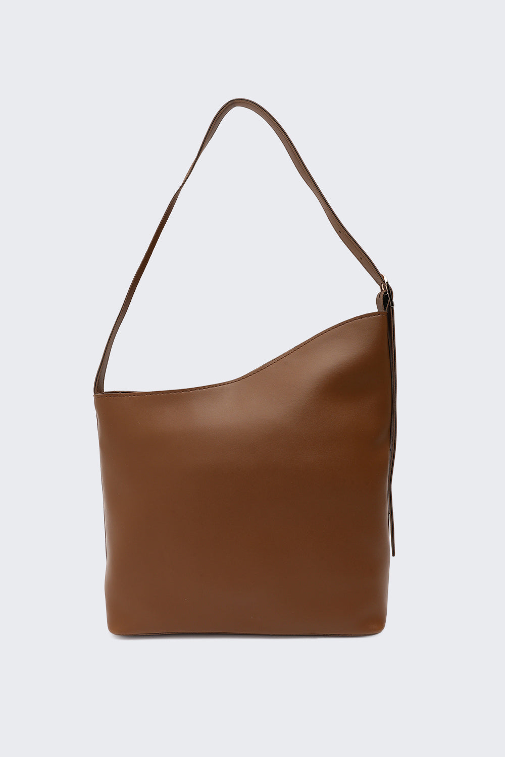 Tan Solid Tote Bag for Women - Image 2