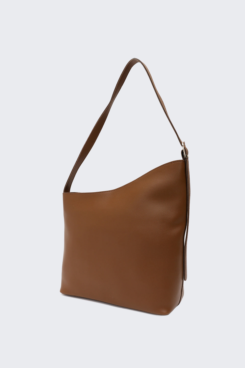 Tan Solid Tote Bag for Women - Image 3