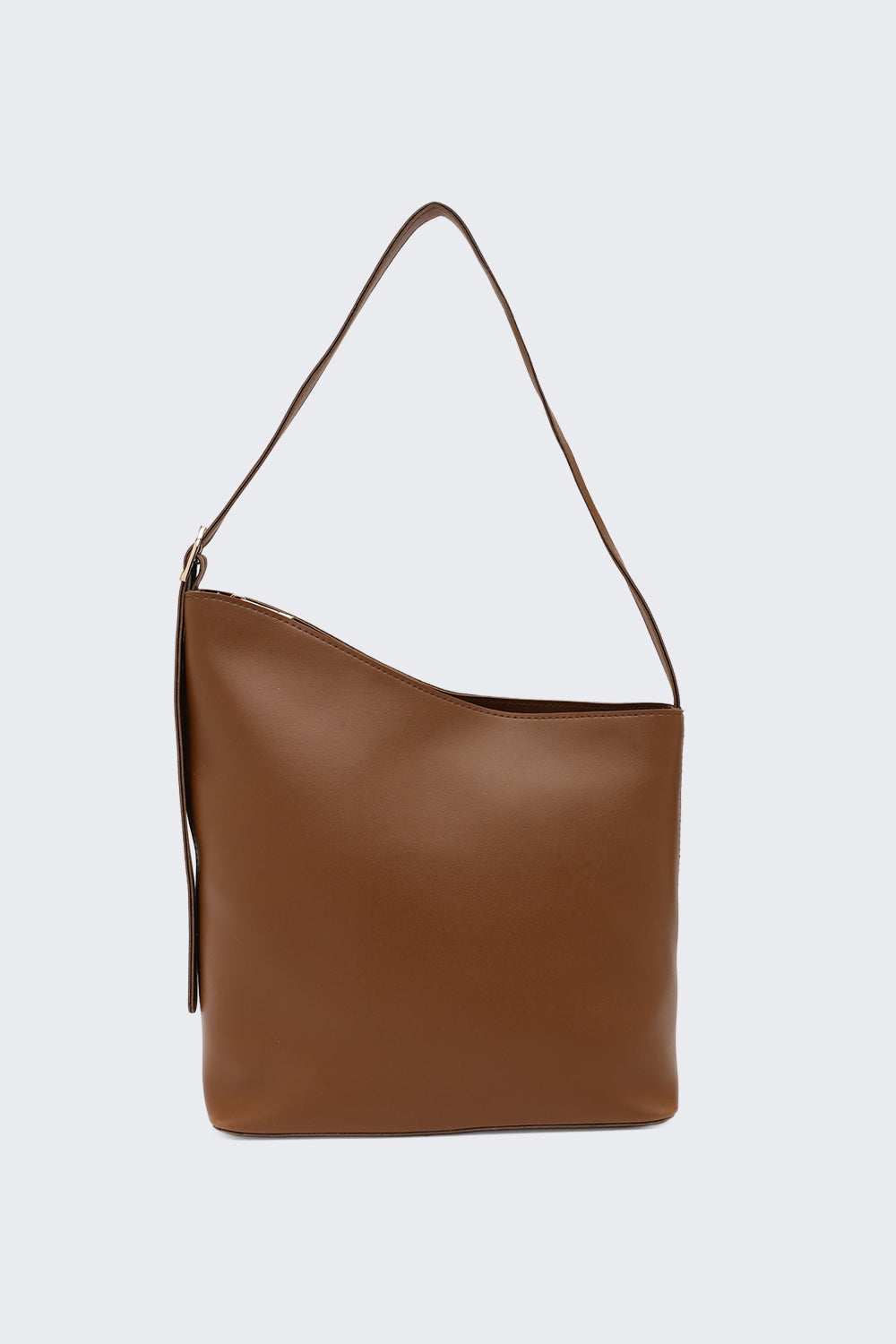 Tan Solid Tote Bag for Women - Image 4