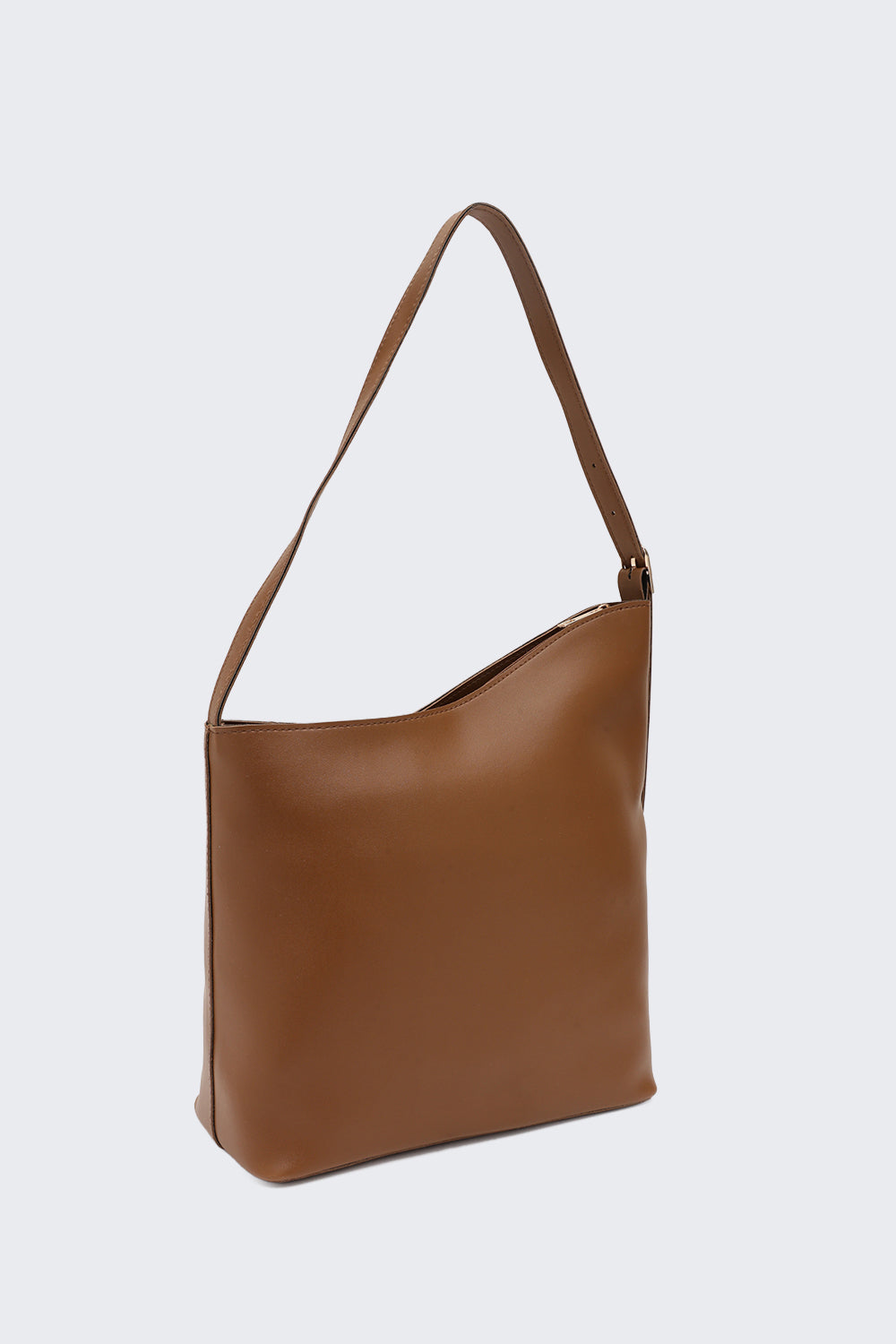 Tan Solid Tote Bag for Women - Image 5