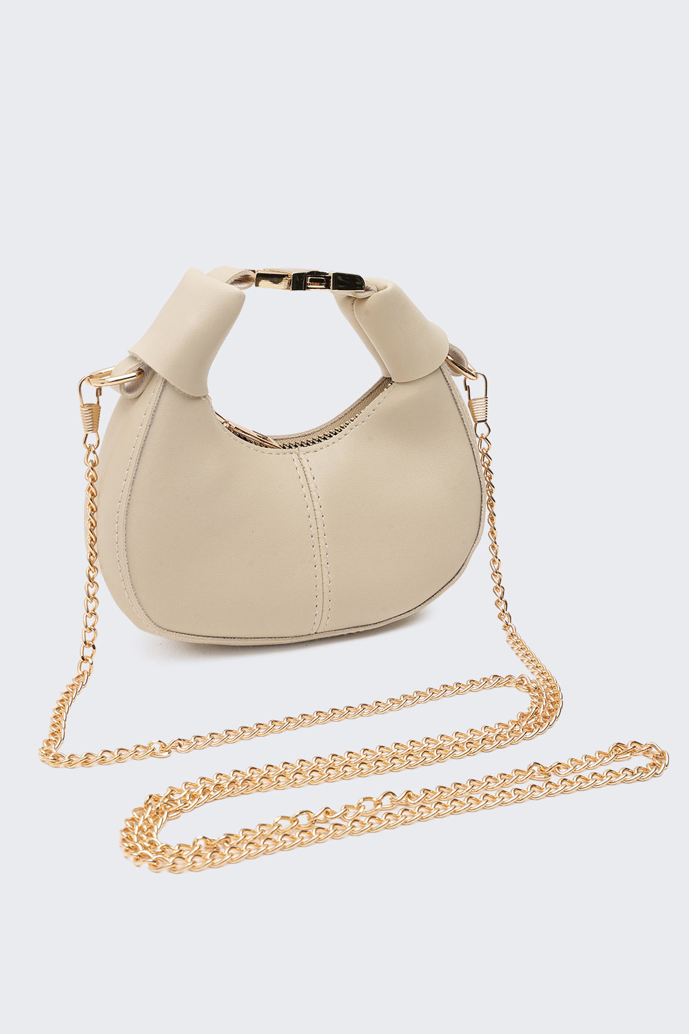 Cream Solid Sling Bag for Women - Image 3