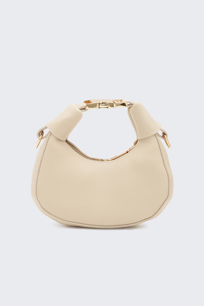 Cream Solid Sling Bag For Women - Image 5