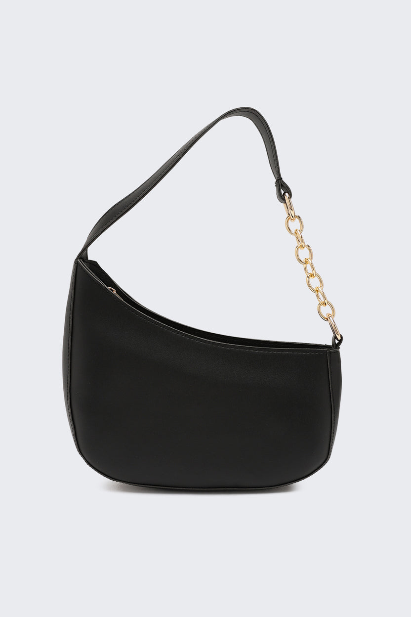 Black Solid Sling Bag For Women - Image 2