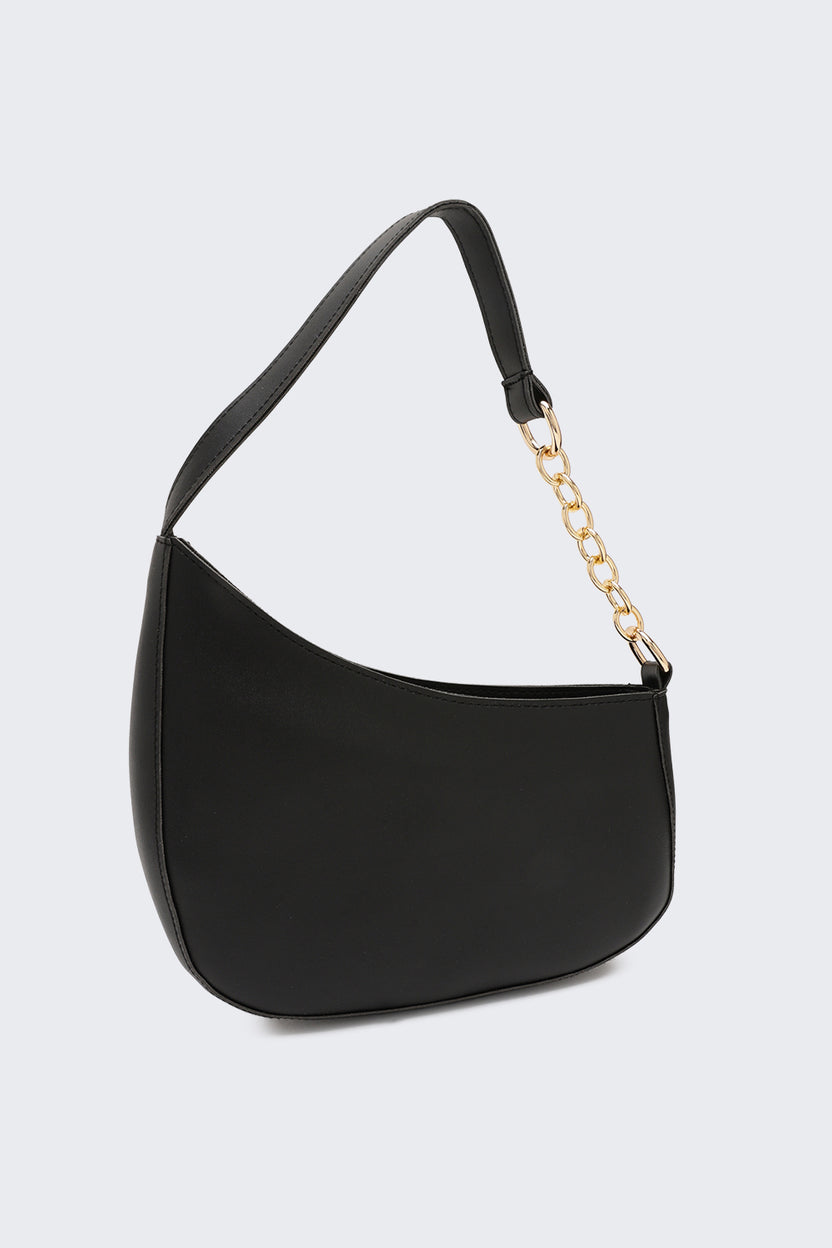 Black Solid Sling Bag For Women - Image 3