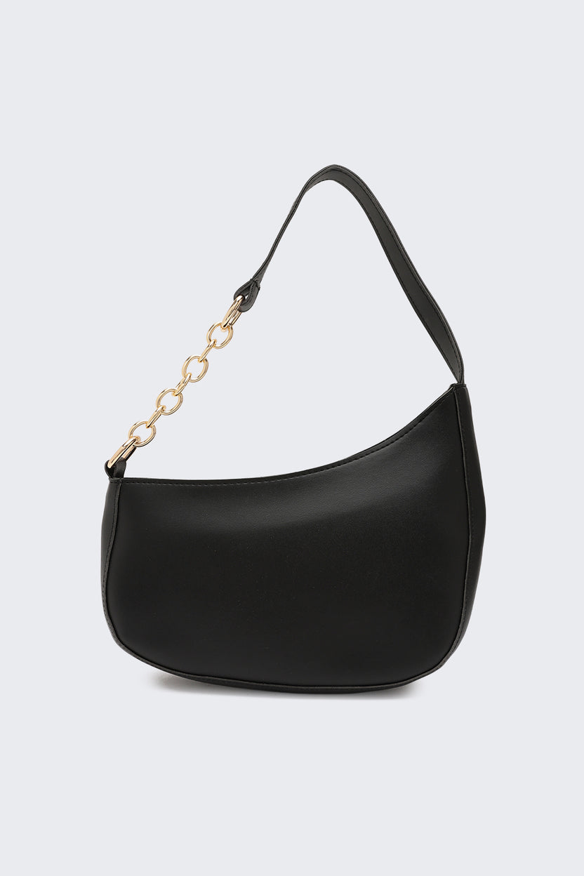 Black Solid Sling Bag For Women - Image 4