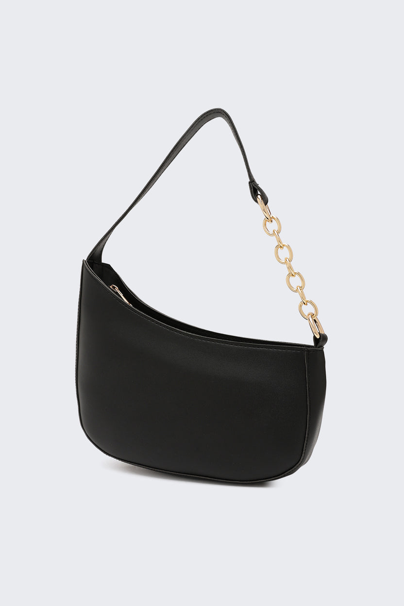 Black Solid Sling Bag For Women - Image 5