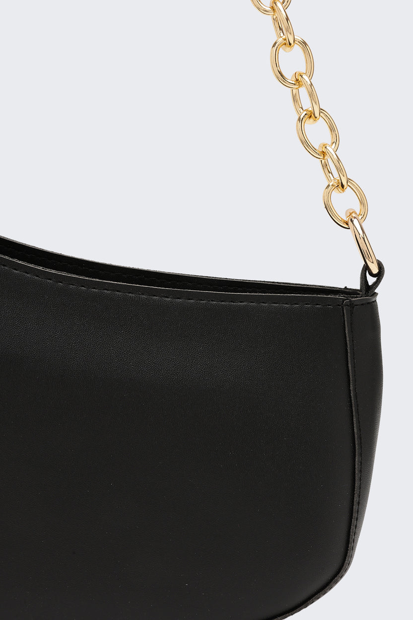 Black Solid Sling Bag For Women - Image 7