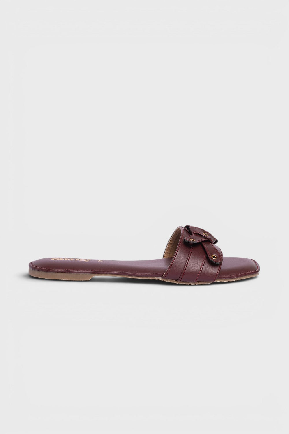 Brown Solid Flats for Women - Image 2