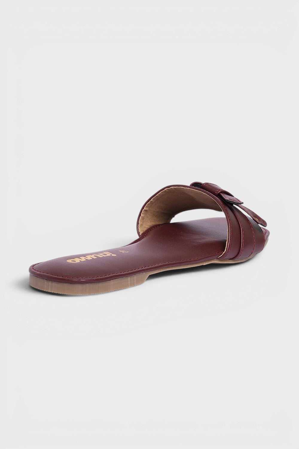 Brown Solid Flats for Women - Image 3