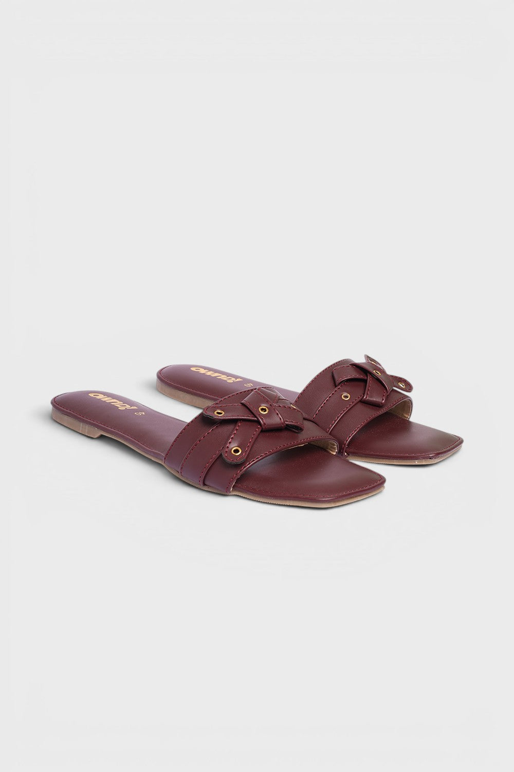 Brown Solid Flats for Women - Image 6