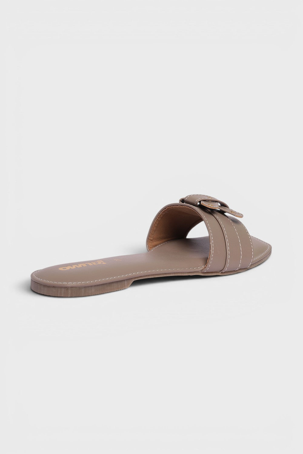Grey Solid Flats for Women - Image 3