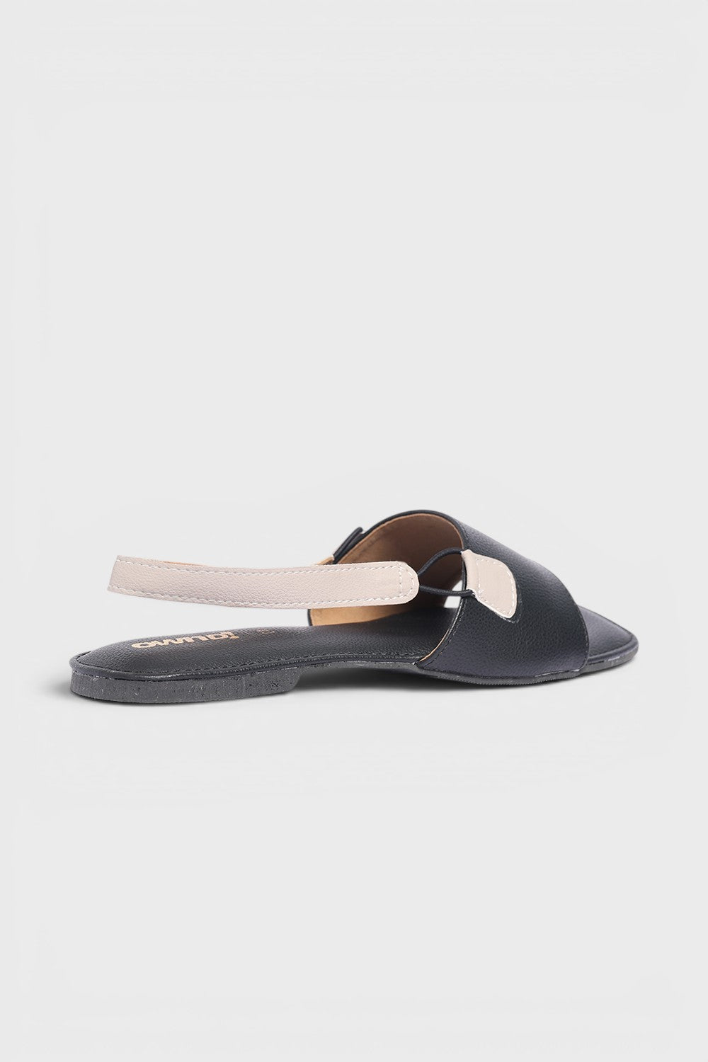 Black Solid Flats for Women - Image 3