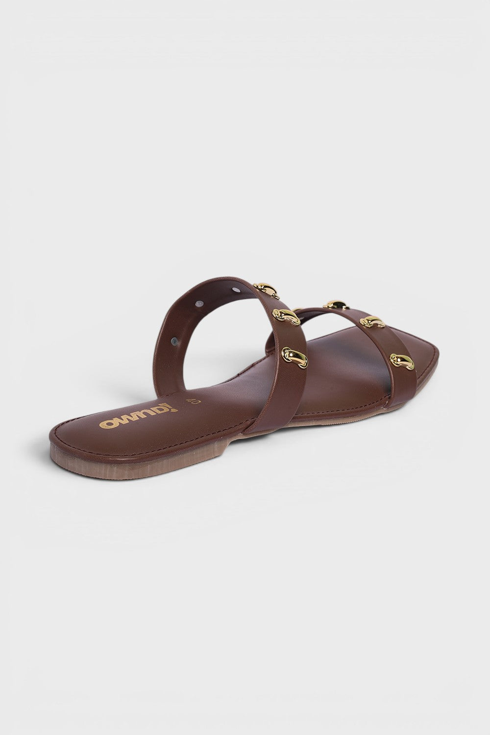 Brown Embellished Flats for Women - Image 3
