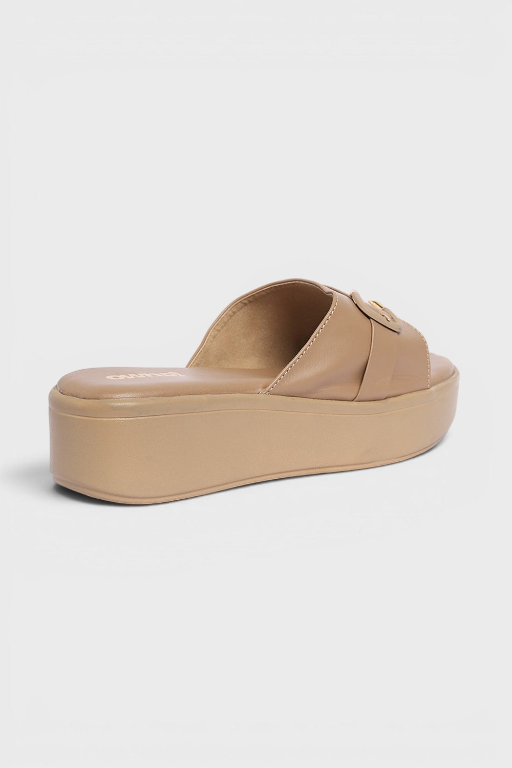 Taupe Solid Wedges for Women - Image 3