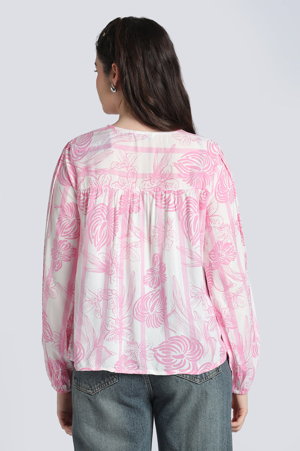 Pink Bishop Sleeves Tunic for Women - Image 5