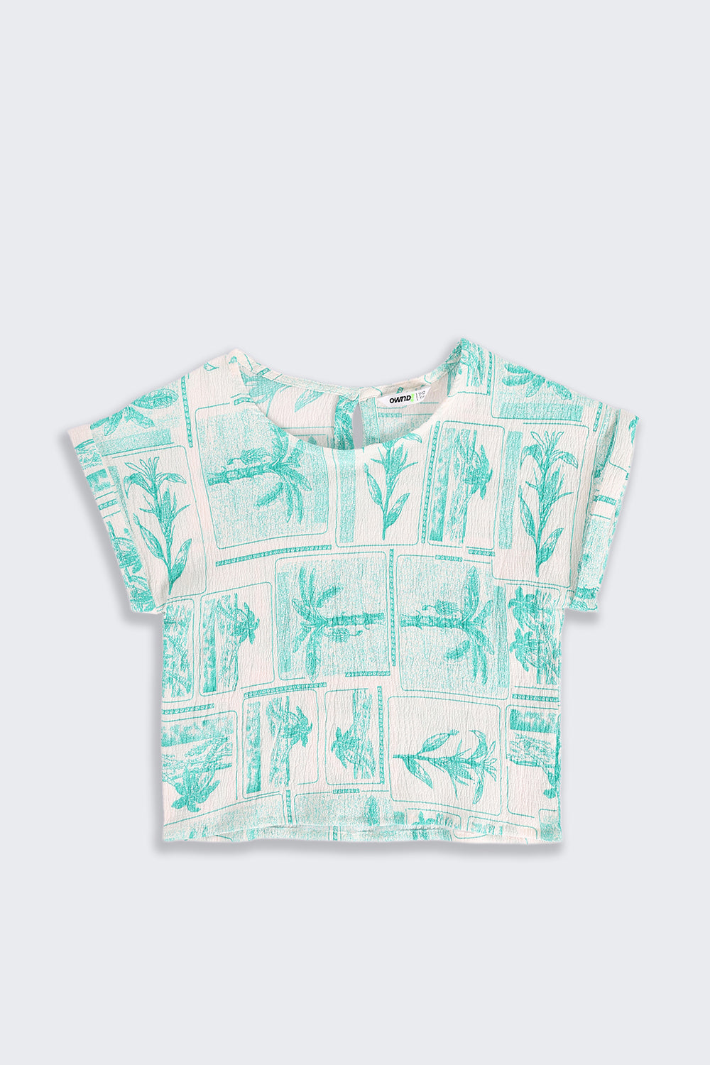 Green Tropical Theme Regular Fit Co-ord Set for Tweens Girls - Image 3