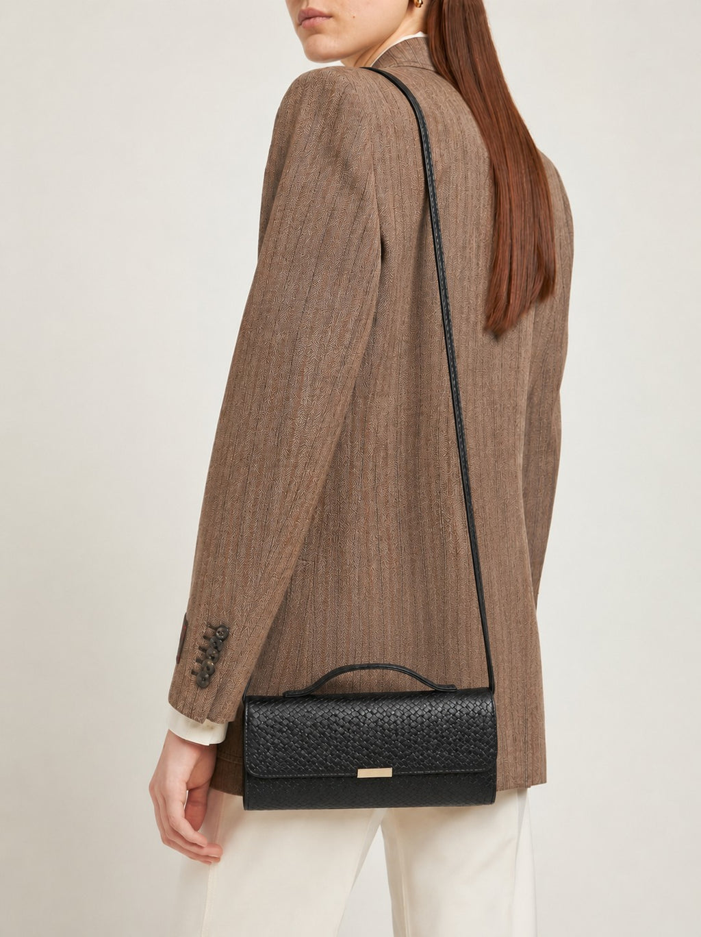 Black Textured Sling Bag for Women - Image 1