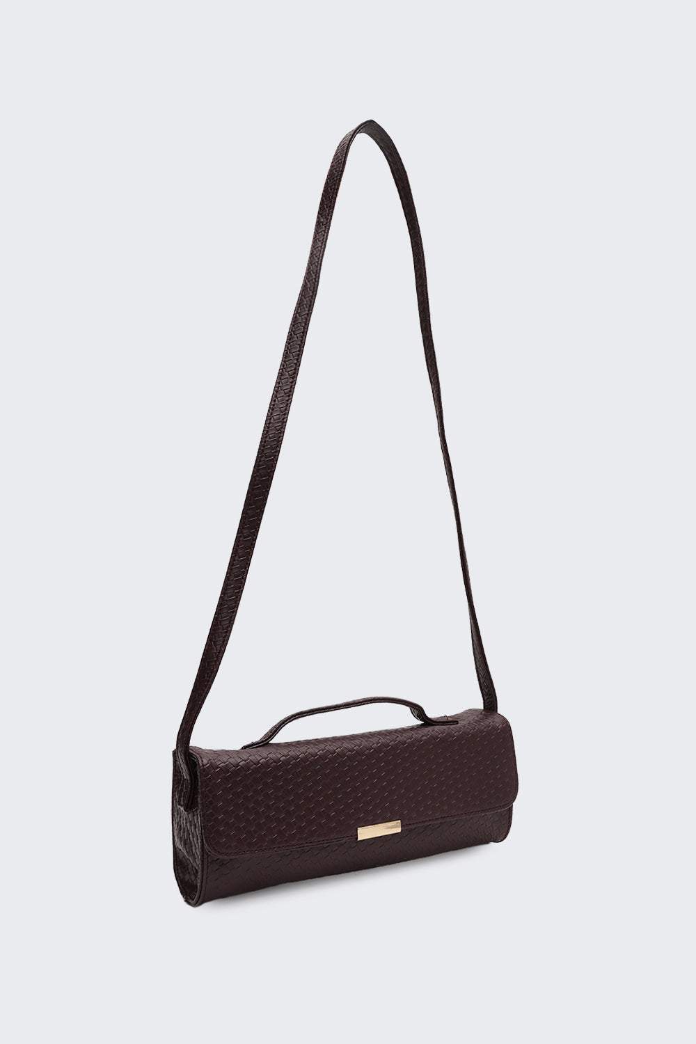 Maroon Textured Sling Bag for Women - Image 3