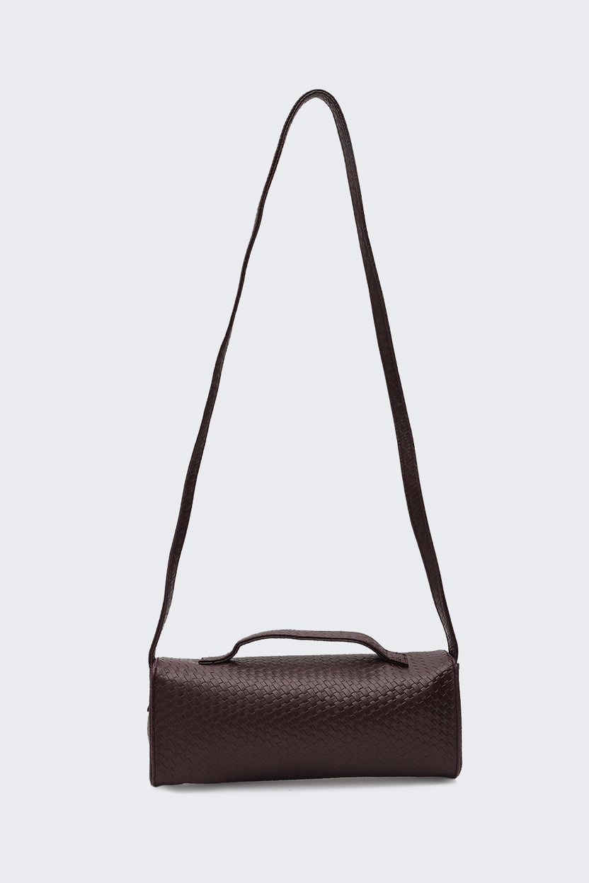 Maroon Textured Sling Bag for Women - Image 4