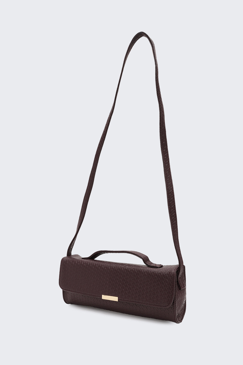 Maroon Textured Sling Bag for Women - Image 5