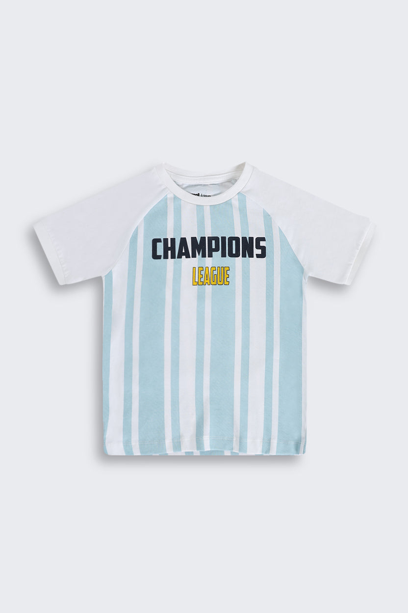 Blue Football Fever FIFA Jersey Co-Ord Set For Boys - Image 4