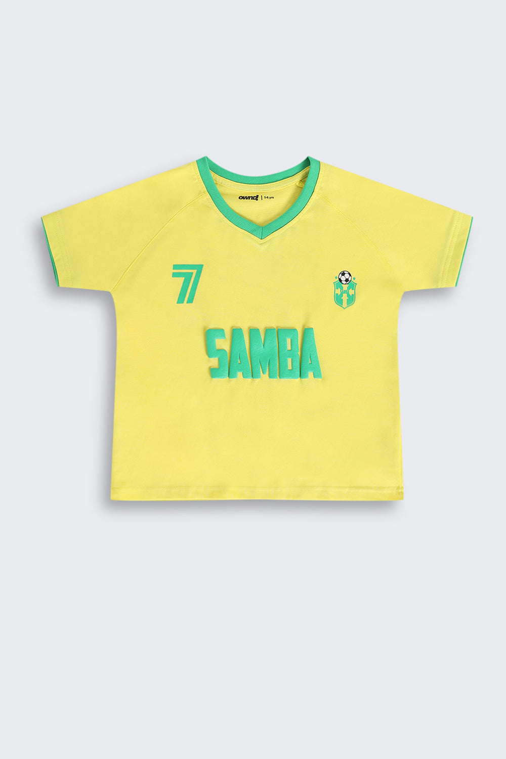 Yellow Cotton Blend Regular Fit Co-ord Set for Boys - Image 3