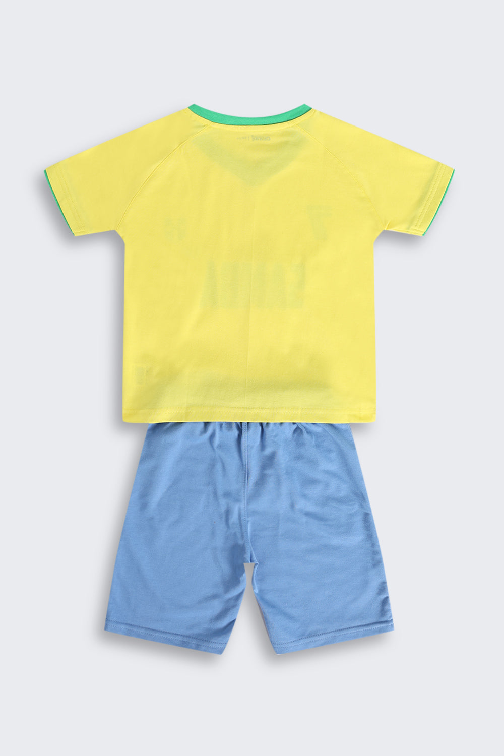 Yellow Cotton Blend Regular Fit Co-ord Set for Boys - Image 5