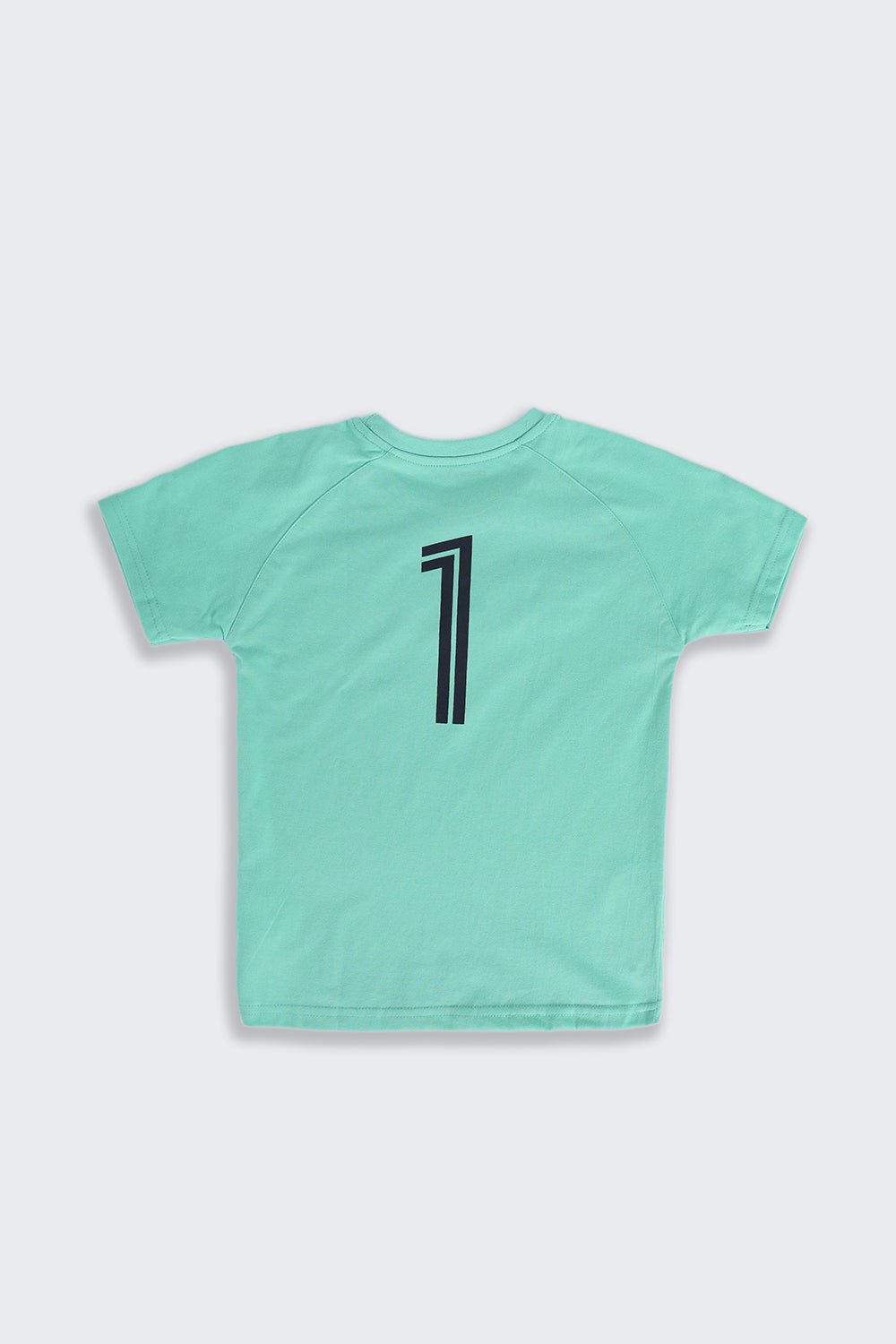 Green Typographic Regular Fit Co-ord Set For Boys - Image 4
