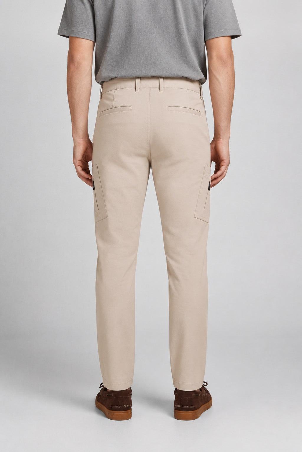 Off White Straight Fit Cargo Trouser With 4 Pocket for Men - Image 5