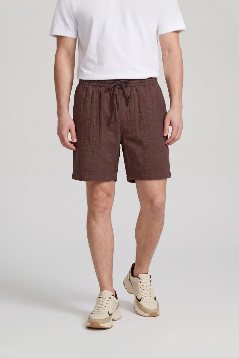 Brown Regular Fit Shorts With 2 Pocket for Men - Image 2