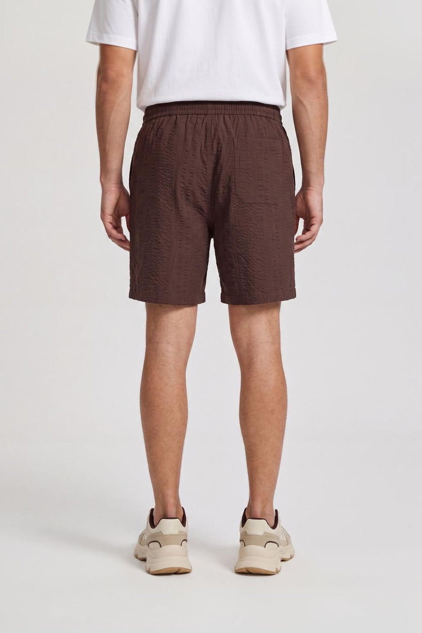 Brown Regular Fit Shorts With 2 Pocket for Men - Image 5
