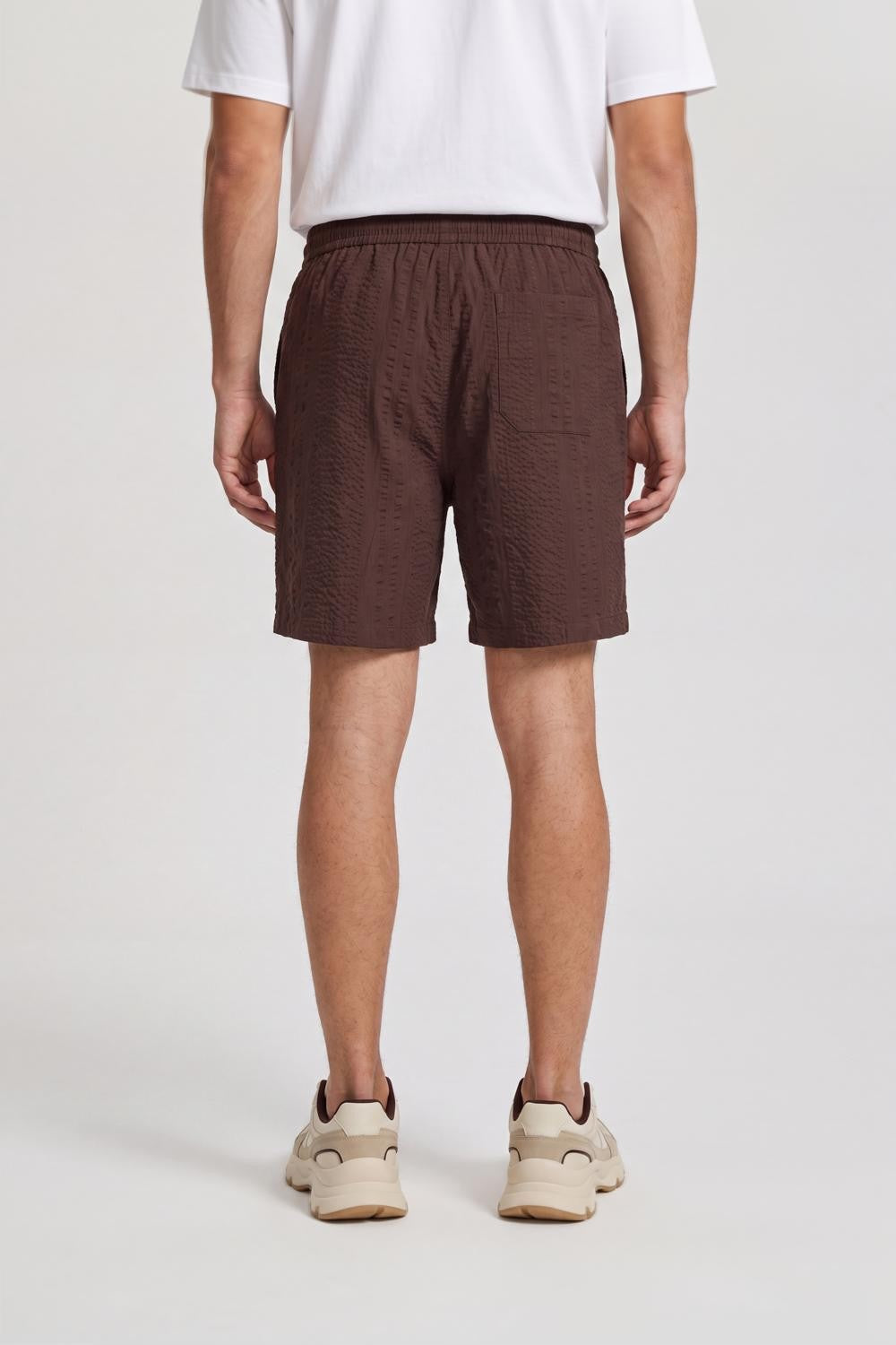 Brown Regular Fit Shorts With 2 Pocket for Men - Image 5