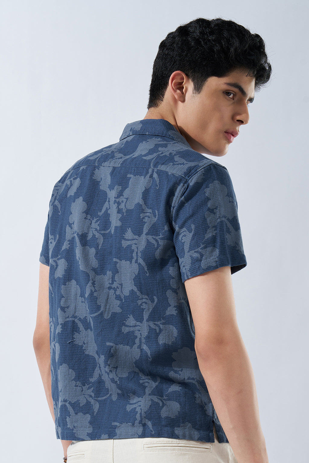 Blue Printed Shirt for Men - Image 5
