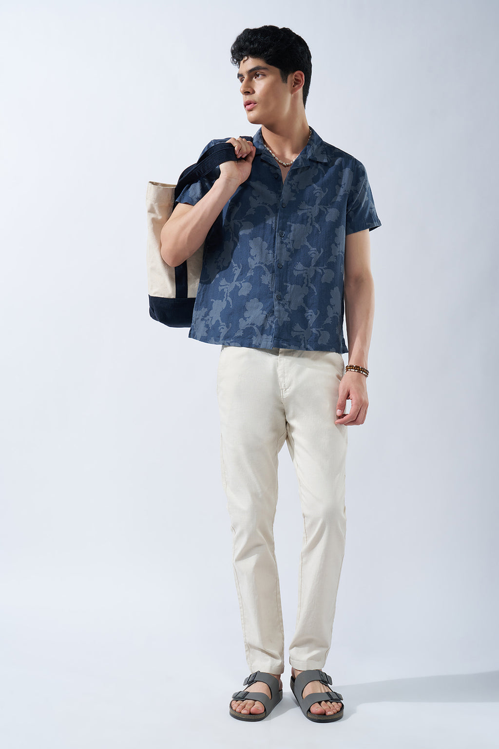 Blue Printed Shirt for Men - Image 6