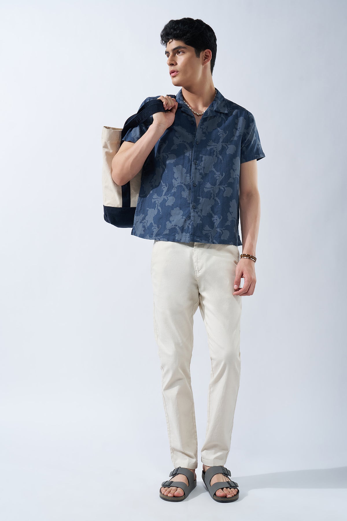Blue Printed Shirt for Men - Image 6