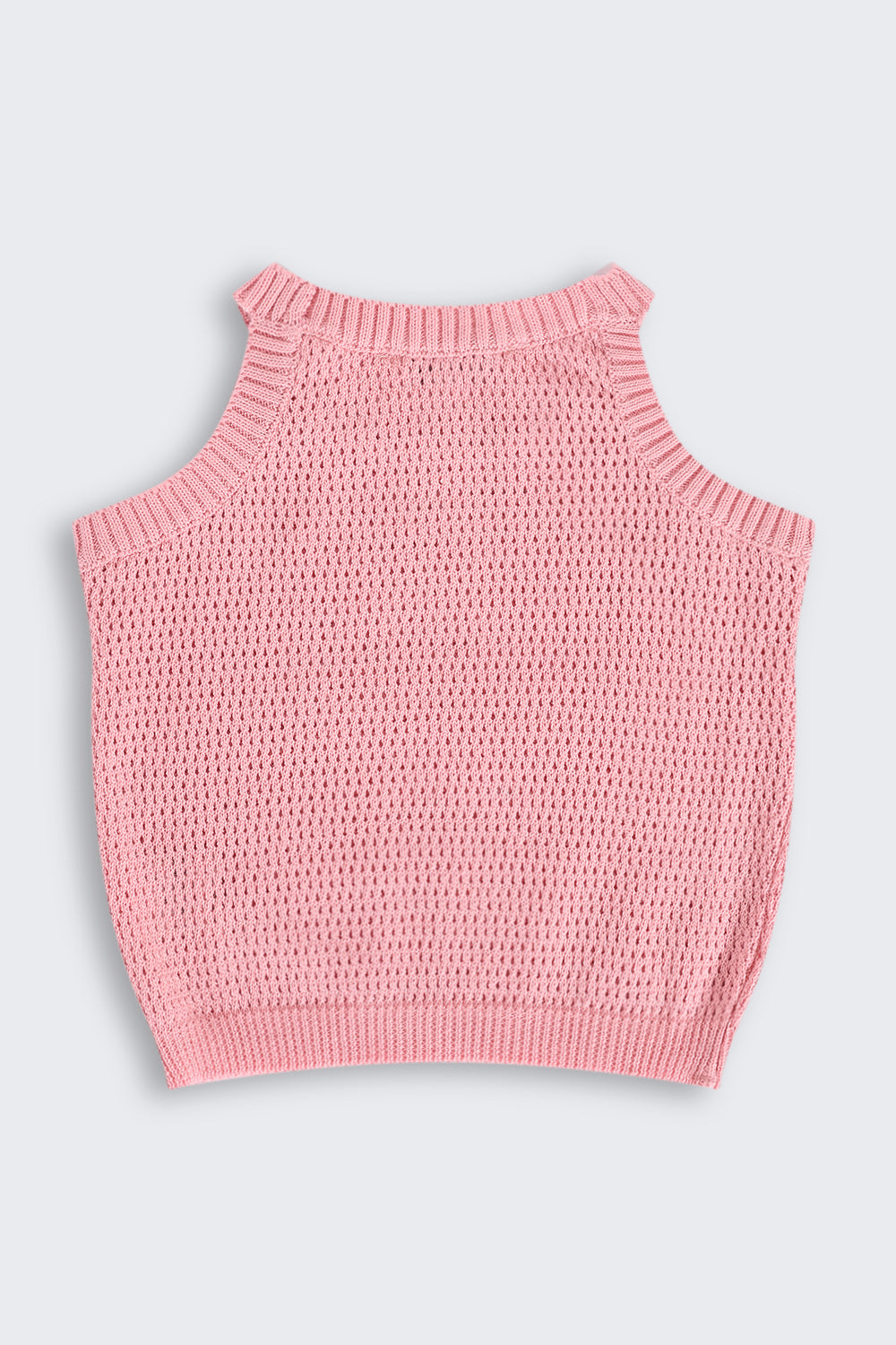 Coral Self Design Regular Fit Tank Top for Girls - Image 3