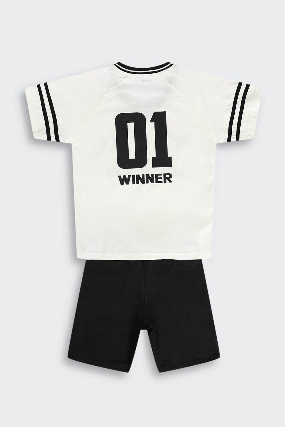 Black & White Football Fever FIFA Jersey Co-Ord Set for Tweens Boys - Image 3