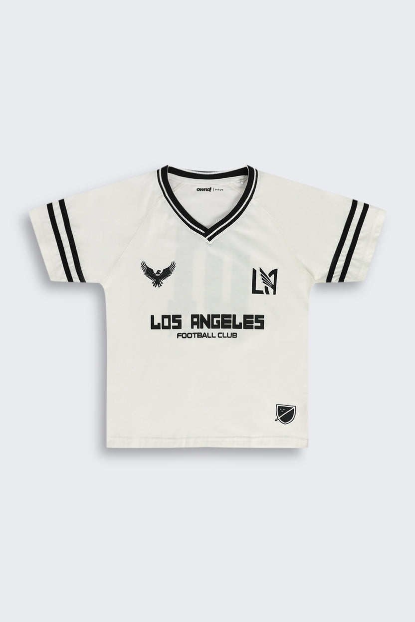 Black & White Football Fever FIFA Jersey Co-Ord Set for Tweens Boys - Image 4