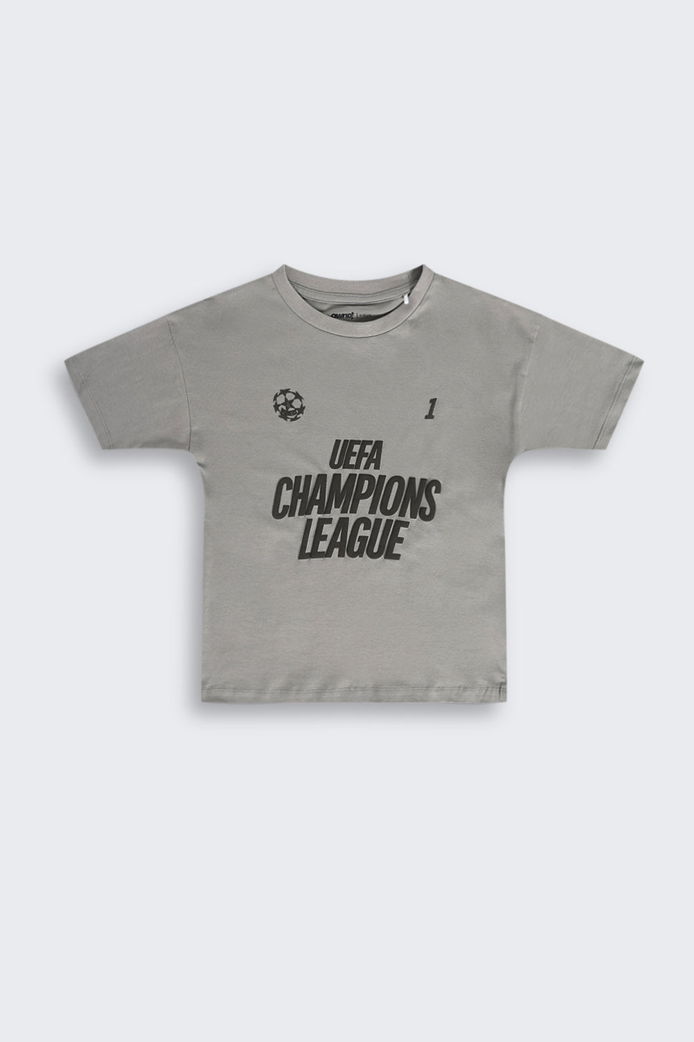 Charcoal Cotton Regular Fit Co-ord Set for Tweens Boys - Image 4