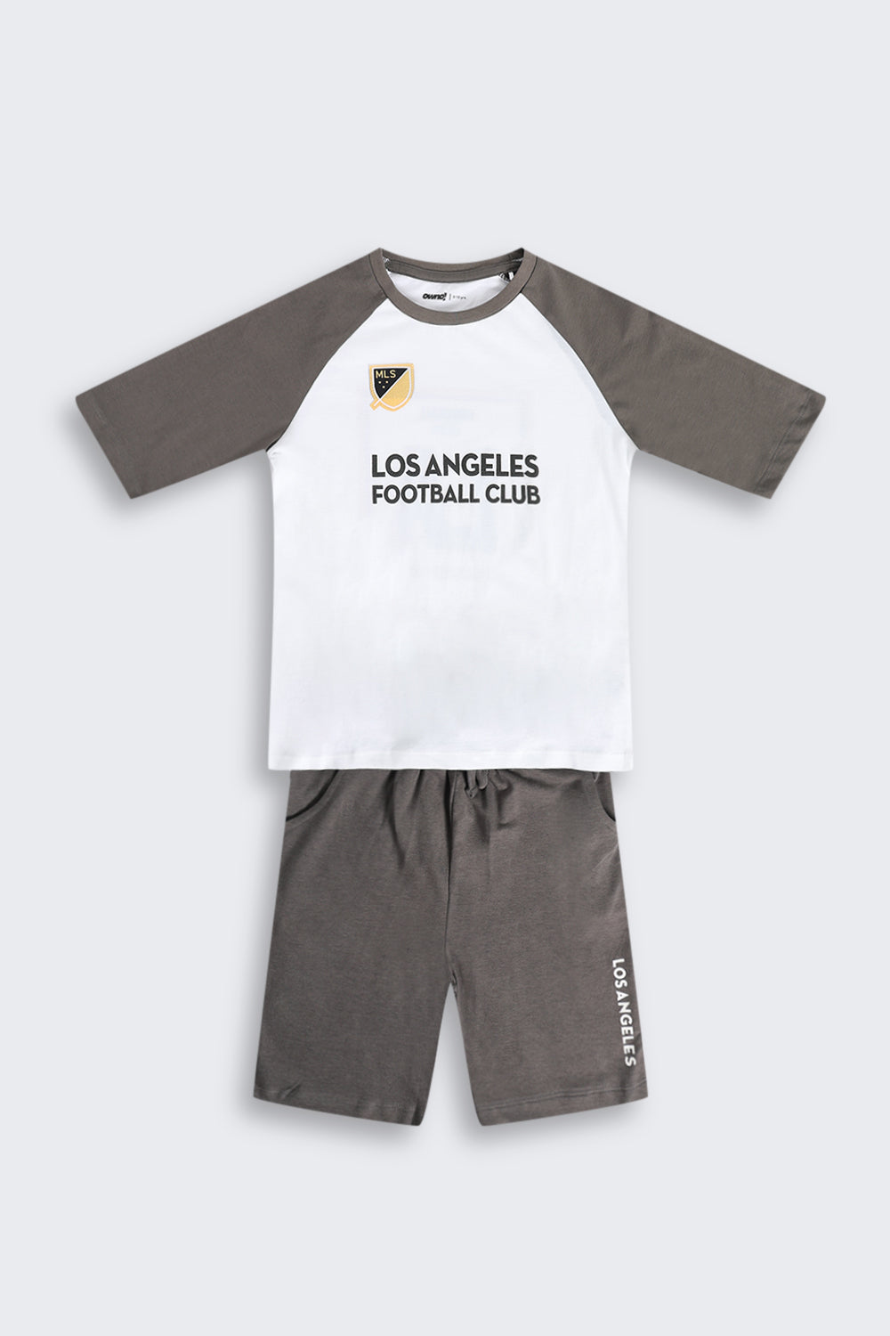 Olive Typographic Cotton Regular Fit Co-ord Set for Tweens Boys - Image 2