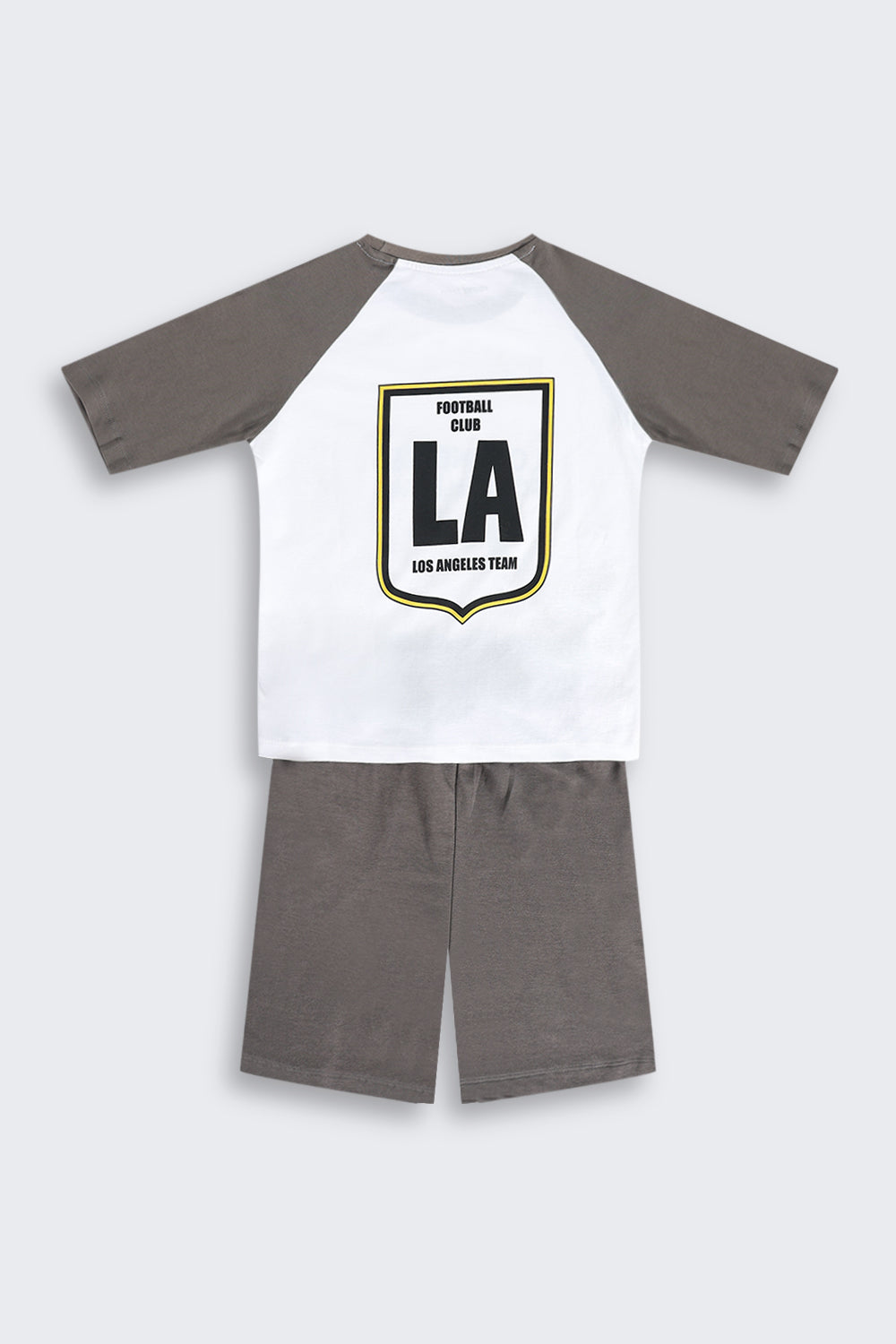 Olive Typographic Cotton Regular Fit Co-ord Set for Tweens Boys - Image 5