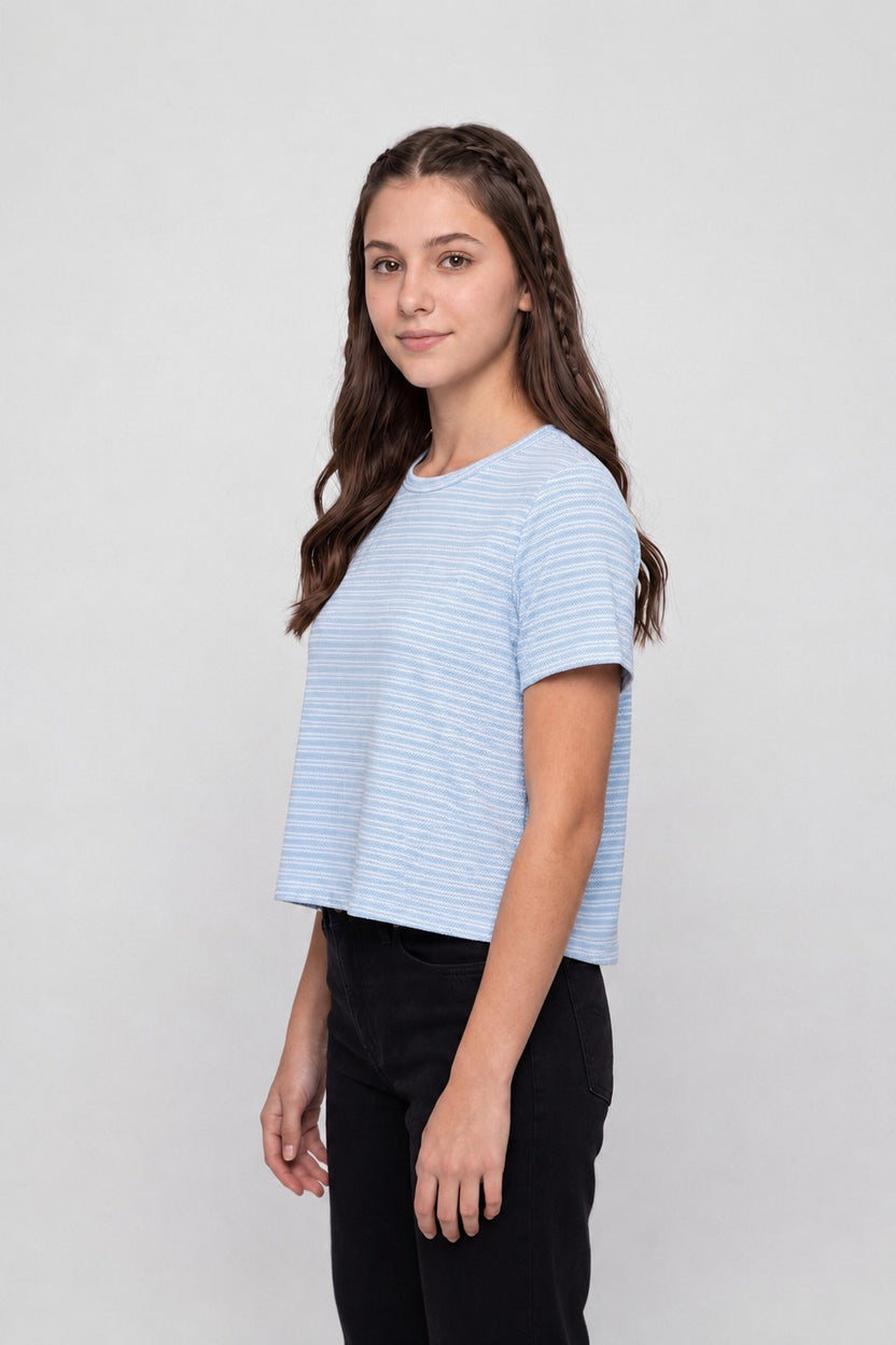 Blue Knitted Regular Fit Top for Women - Image 4