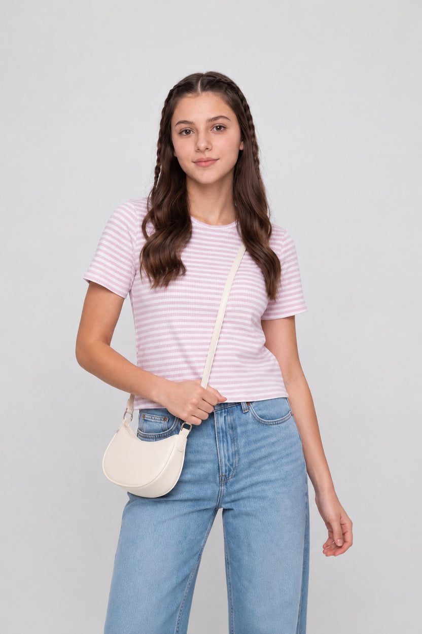 Lilac Knittted Regular Fit Top for Women - Image 1
