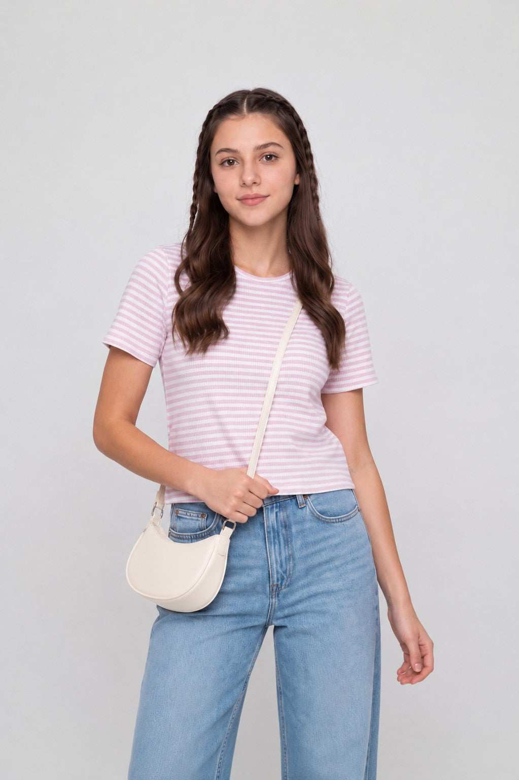 Lilac Knittted Regular Fit Top for Women - Image 1