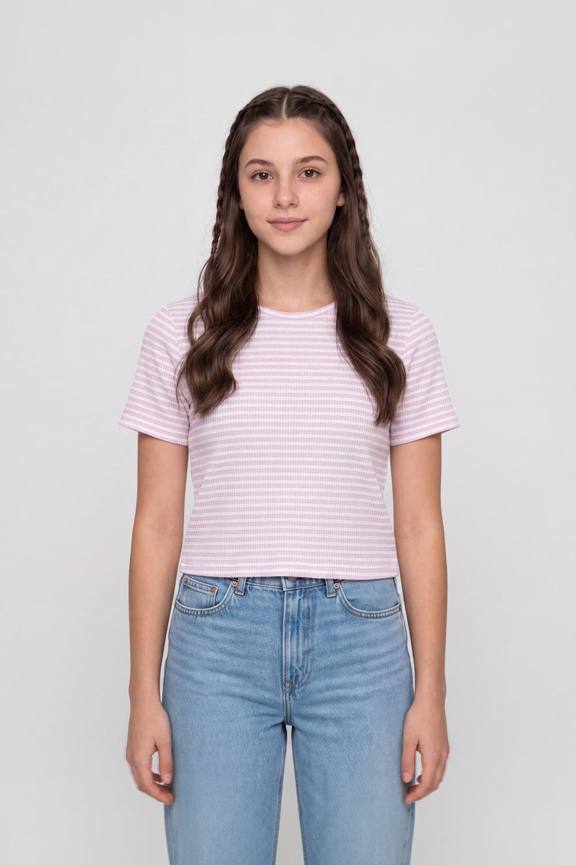 Lilac Knittted Regular Fit Top for Women - Image 2