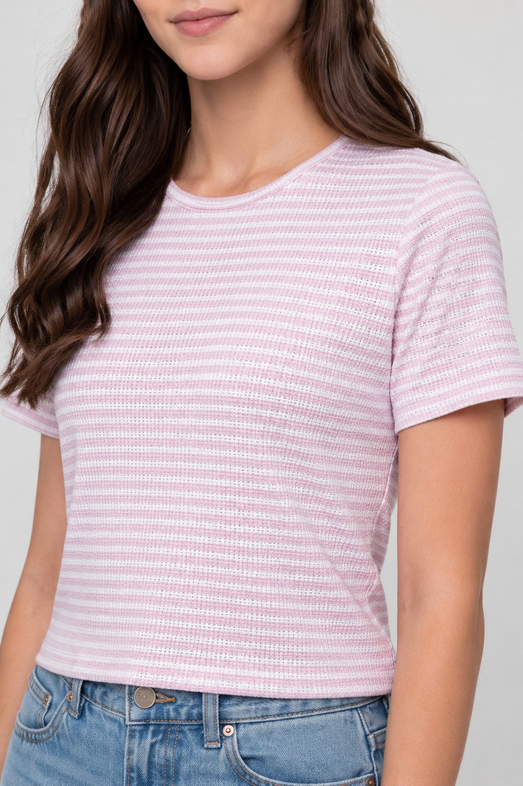 Lilac Knittted Regular Fit Top for Women - Image 7